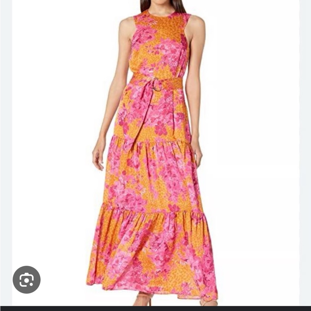 Ted Baker London Bambia tiered floral Belted Boho maxi dress- Size‎ 4